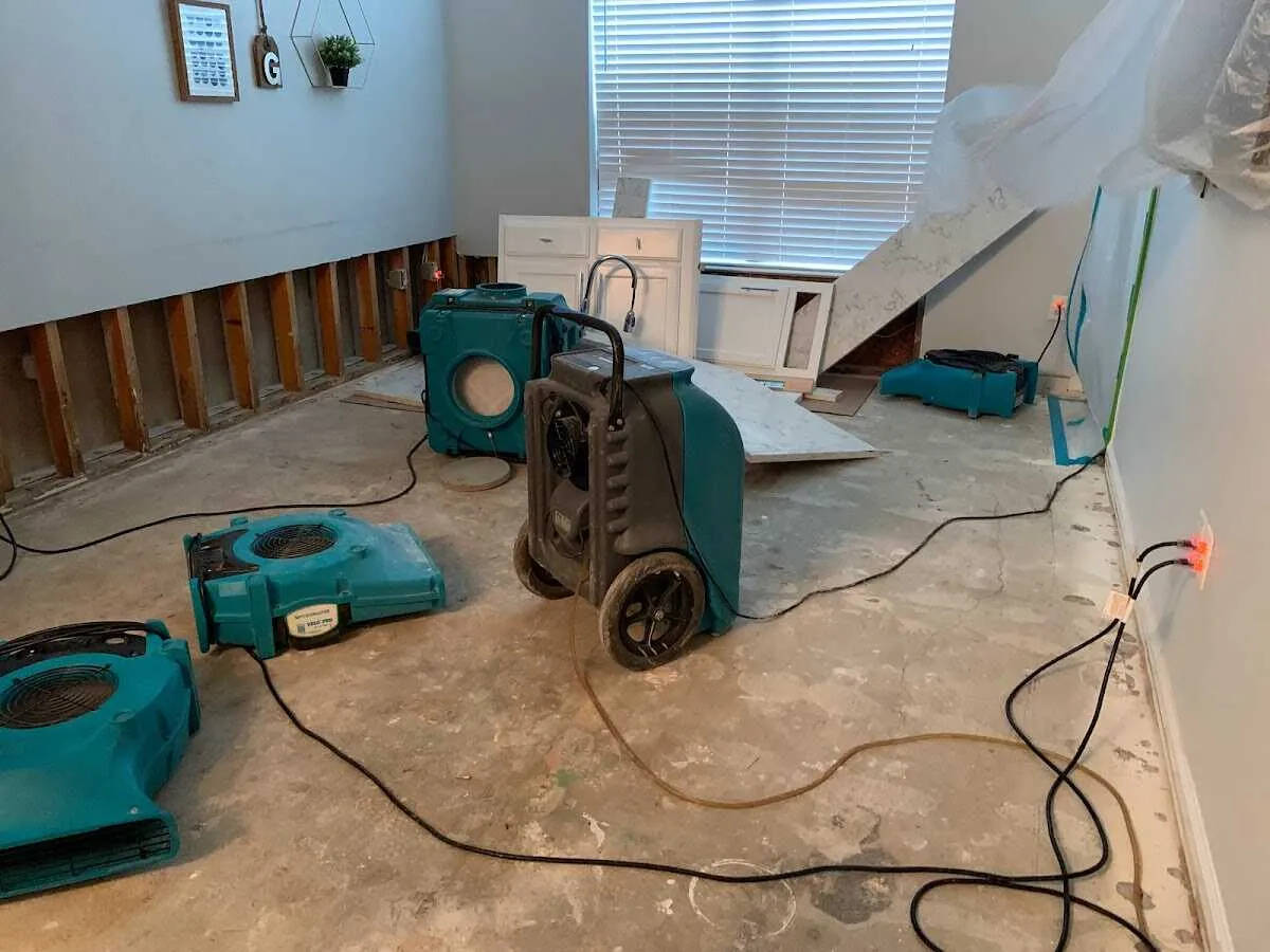 Dehumidifier in flood-cut room for Water Extraction & Removal in Cimarron Hills